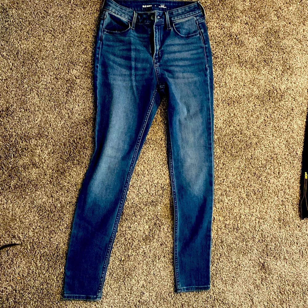 A pair of old navy jeans.